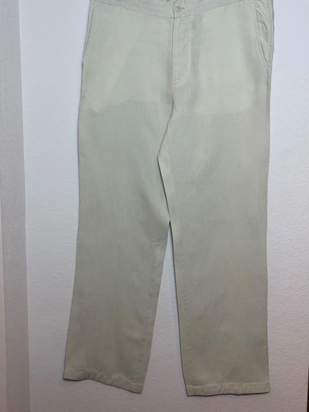 Kenneth Cole New York Vintage Y2K Mens 100% Linen Pants Beige 38x32 Size L